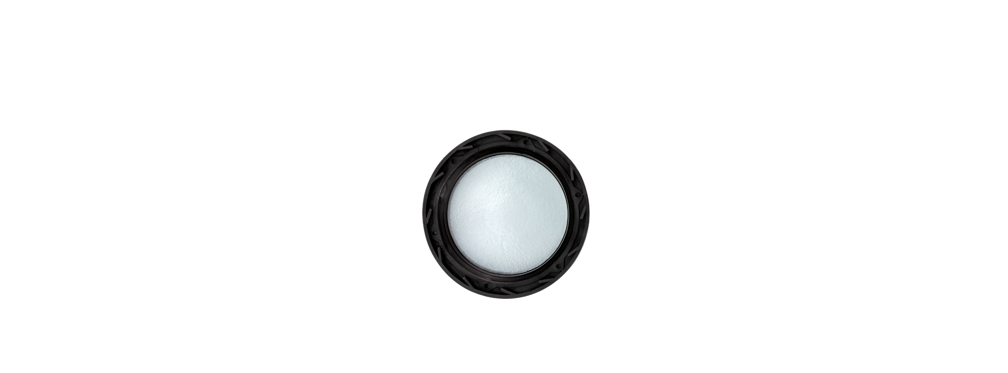 Close-up of a black flat gasket for reliable sealing of various industrial packaging