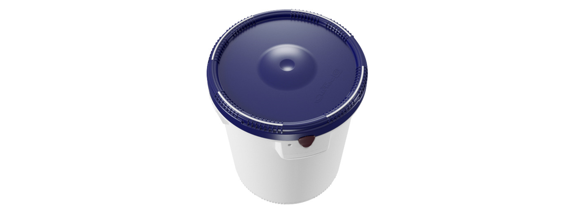 Schrägansicht des Click-Pack-Verschlusssystems für einfache Bedienung Schrägansicht des blauen Click-Pack-Verschlusses mit Pushknopf-Mechanismus für intuitive Handhabung